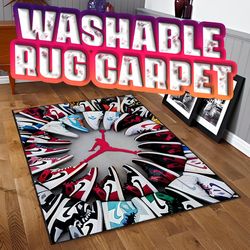 airjordan rug, nba rug, basketball rug, kids room custom gift rug, kids room gift, kids room decor, washable rug carpet