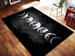 moon rug, night rug, full moon rug, moon theme rug, moon pattern rug, night theme rug, popular rug, stylish rug