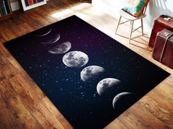 moon rug, night rug, full moon rug, moon theme rug, moon pattern rug, night theme rug, popular rug, modern rug