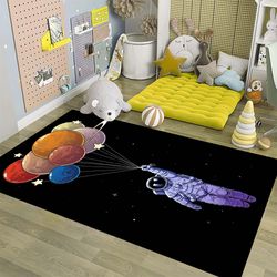 astronaut space rug, space rug, astronaut rug, universe rug, galaxy rug