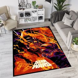 darth vader rug, star wars rug, darkside rug, popular film rug, space movie rug, game room decor rug, starwars gift rug