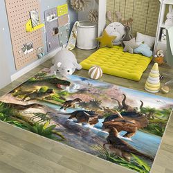 dinosaur rugs, dino rug, boy room rug, children rugs, nursery rug, accent rug, dinosaur figured baby kids bedroom rug