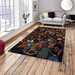 hip-hop album cover decoration, customizable rugs, music rug, music room rug