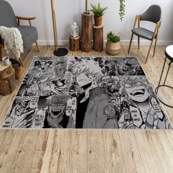 manga decortaion rug, dope anime gift, super anime decoration rug