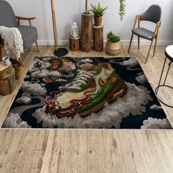 sneakers street fashion rug, sneakers decoration, sneaker collection decor rug