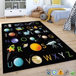 Space Rug, Astronaut Nursery Rug, Race Rug, Space Art Kids, Kids Room Rug, Play Mat, Floor Mat, Game Room Rug