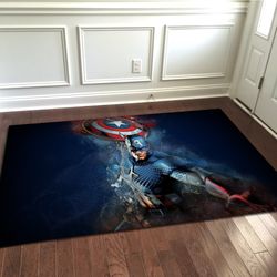 captain america rug , movie rug, marvel rug, popular rug, home decor rug, modern rug, gift rug, christmas gift rug