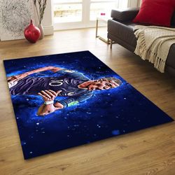 kylian mbappe rug, football rug, sports rug, popular rug, home decor rug, modern rug, gift rug, christmas gift rug