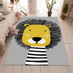 lion rug, lion king themed rug, nursery rug, kids room rug, modern rug, home decor, gift fom him, minimalist rug