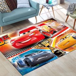 Mcqueen Rug,car Rug,kids Rug, Kids Room Rug, Road Pattern Rug, Custom Rug, Child Room, Rug For Kids Room, Customized Rug