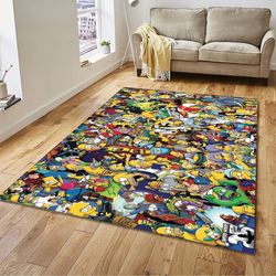 simpsons characters rug, bart simpon rug, popular rug, home decor rug, modern rug, gift rug, christmas gift rug