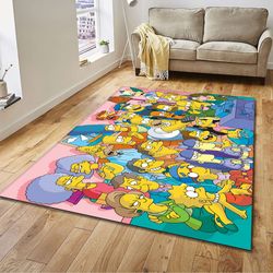 simpsons rug, animation rug, kids room rug, popular rug, home decor rug, modern rug, gift rug, christmas gift rug