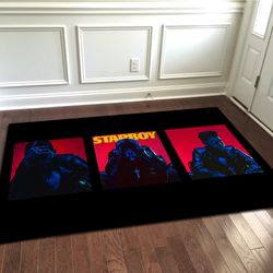 starboy rug, the weeknd rug, rap music rug, popular rug, home decor rug, modern rug, gift rug, christmas gift rug