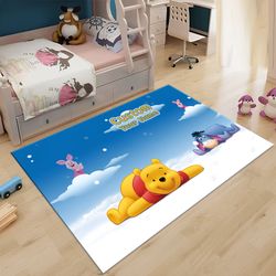 winnie the pooh rug, cute rug, cute bear rug, cartoon rug, colorful rug,kids room rug,nursery decor,bedroom rug