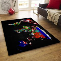 world map rug, astronomy rug, earth rug, popular rug, home decor rug, modern rug, gift rug, christmas gift rug, area rug