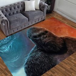 King Kong Rug,abstract Gorilla Rug,animal Rug,godzilla - Kong Themed Rug,gorilla Rug,famous Monster Rug,monster Rug