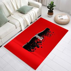 kitchen rug, coca cola rug, drink rug, coca cola pattern rug, kids room rug, interesting rug, red rug, amazing rug, crea