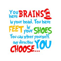 you have brains in your head dr seuss svg, dr seuss svg, cat in the hat svg, dr seuss quotes, dr seuss book svg, dr seus