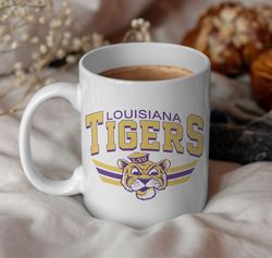 louisiana state football mug, coffee mug retro style 90s vintage mug football american