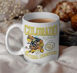 vintage 90s university colorado football mug, national champions coffee mug