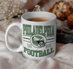 vintage philadelphia eagles football mug, retro nfl eagles coffee mug