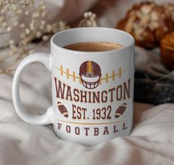 washington football mug, vintage style washington coffee mug