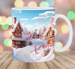 3d candy gingerbread house mug, 11oz 15oz mug, mug design