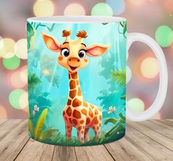 cartoon baby giraffe mug, 11oz 15oz mug, mug design