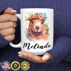 capybara mug, personalised capybara gift, capybara fan gift