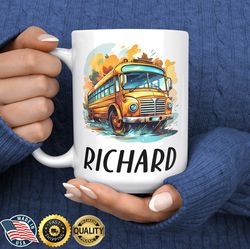 school bus driver gift, personalized bus driver mug, gift for school driver