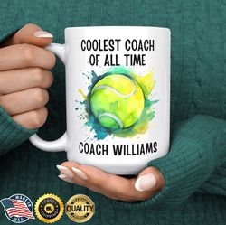 tennis coach mug, tennis coach gifts, tennis coach appreciation gifts