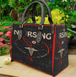 nursing nurse leather handbag, women leather handbag, gift for her