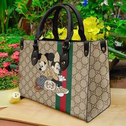 limited edition gucci mickey mouse leather handbag luxury