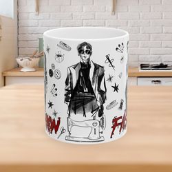 fashion, villain 11oz mug, punk mug, cruella gift, gothic mug, fashion lover, sketch mug, grunge mug, gen x mug gift