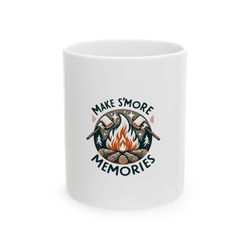 make smore memories mug, ceramic coffee mug, camping mug, quotes mug