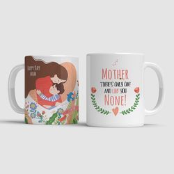 mothers day gift mug, botanical floral mug for mum, mother day mug, gift for mum mug, floral mug