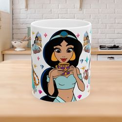 princess jasmine, 11oz mug, princess jasmine mug, birthday girl, wife gifts, mothers day gift