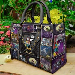 cute love heart jack and sally nightmare before christmas handbag