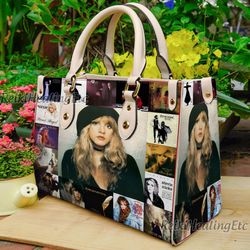 stevie nicks vintage leather handbag, stevie nicks leather top handle bag, shoulder bag, crossbody bag, vintage bag