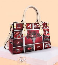 alabama crimson tide women leather handbag