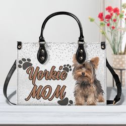 dog mom handbag, yorkie mom purse, dog mom gift, yorkie mama bag, yorkie mom gift, dog mom tote, dog mama purse