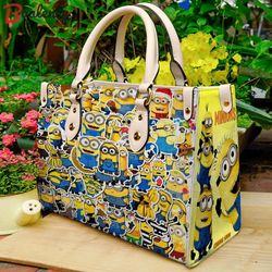 minions leather bag women leather hand bag