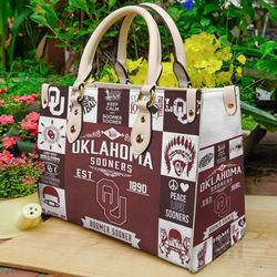 oklahoma sooners leather hand bag gift for womens day gift for womens day