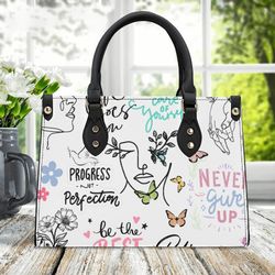 positive affirmation handbag, empowering statement bags, inspirational purse, motivational tote bag, positivity themed