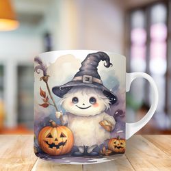 halloween pumpkin witch hat mug, 11oz and 15oz mug, mug design
