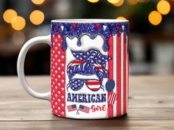 american girl mug, ceramic coffee mug, funny coffee mug