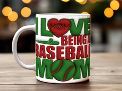 i love being a baseball mom , ceramic coffee mug, funny coffee mug