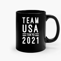 tokyo usa team 2021 american flag ceramic mug, funny coffee mug, custom coffee mug