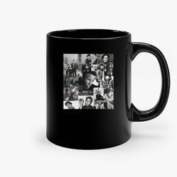 tom waits photo collage ceramic mug, funny coffee mug, custom coffee mug