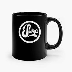 soma records label black ceramic mug, funny gift mug, gift for her, gift for him
